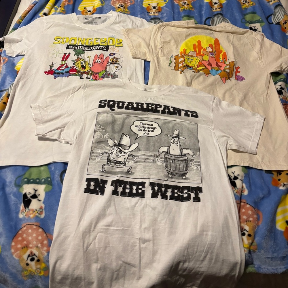 SpongeBob SquarePants White and Beige T-Shirt Set
